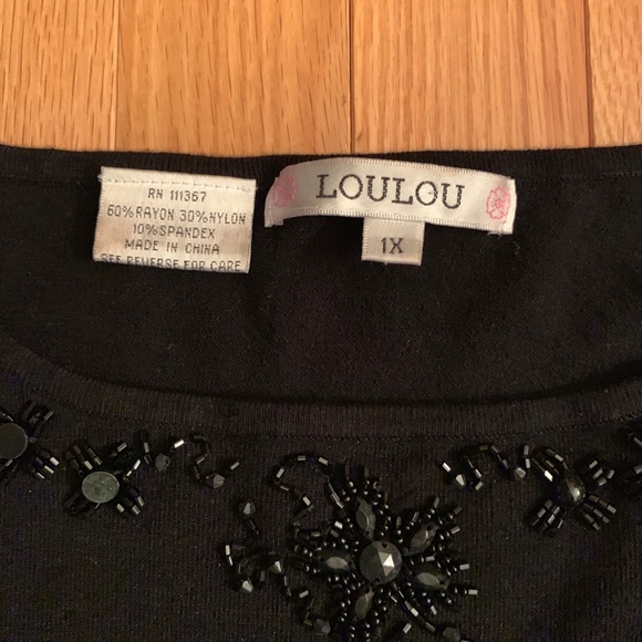 Black Jeweled Top - Picture 3 of 5